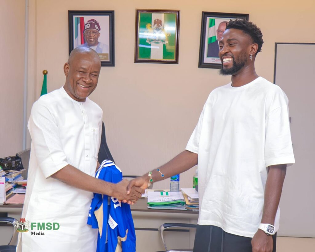 IMG 20240515 WA0007 Ndidi Pays Courtesy Visit to Sports Minister, Senator John Enoh