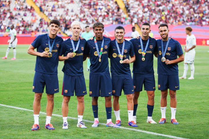 Pedro Gonzalez 'Pedri', Ferran Torres, Lamine Yamal, Pau Cubarsi, Eric Garcia, Dani Olmo