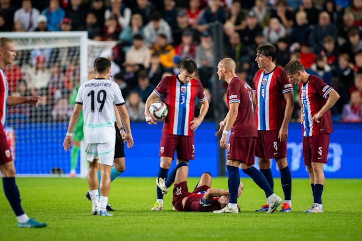 Leo Ostigard, Martin Odegaard, Sander Berge, David Moller Wolfe, Jostein Gundersen