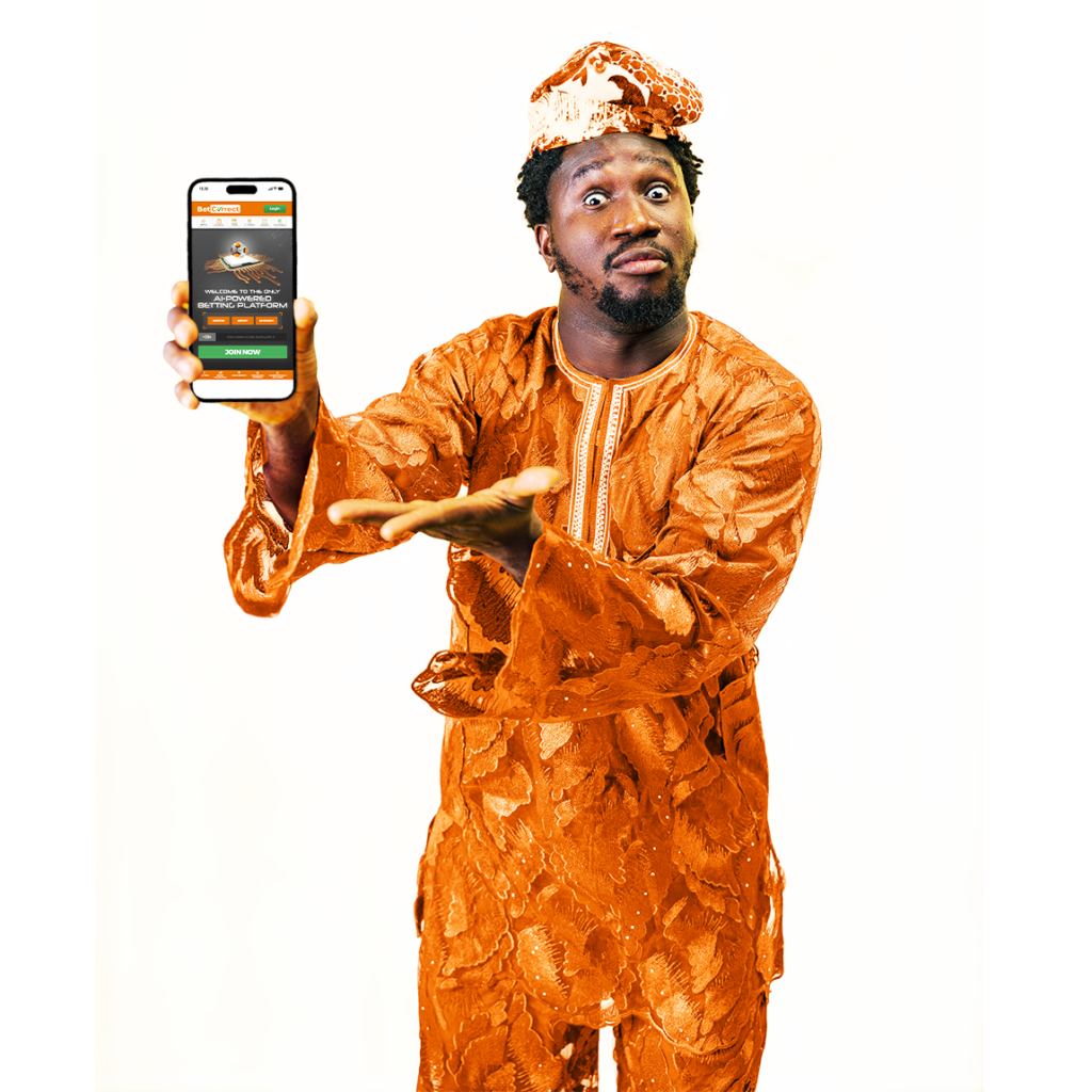 NasBoi holding a phone 1 1 One Year of Correct Wins: How BetCorrect is Using Tech to Redefine Sports Betting in Africa