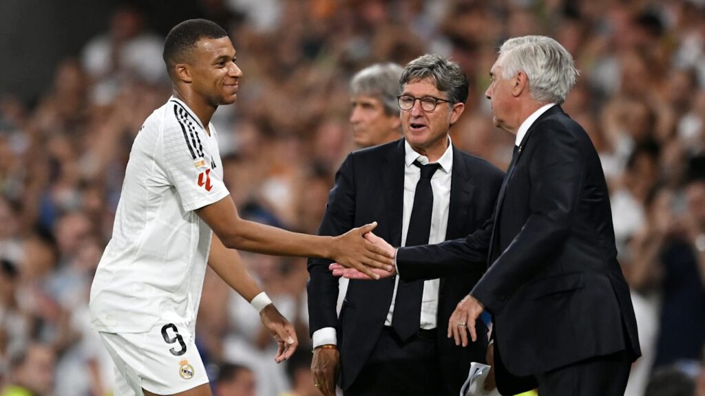 01j9e4rvryfw72h6yqv1 Carlo Ancelotti reacts to Kylian Mbappe's omission from France squad