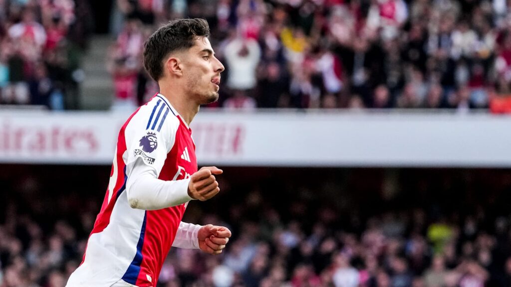 01j9gm1mxsxg1ek1cd0c Kai Havertz equals Arsenal legends' scoring record in win over Southampton