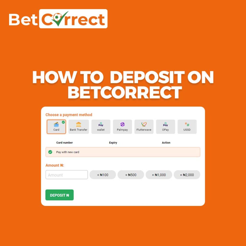 how to deposit 1 How to Deposit on BetCorrect