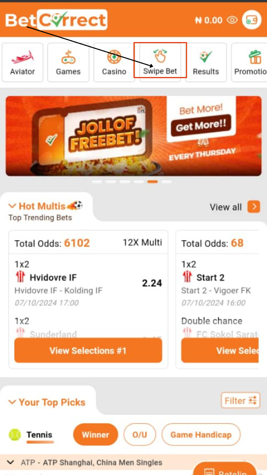 image 60 How to Use Swipe Bets on BetCorrect