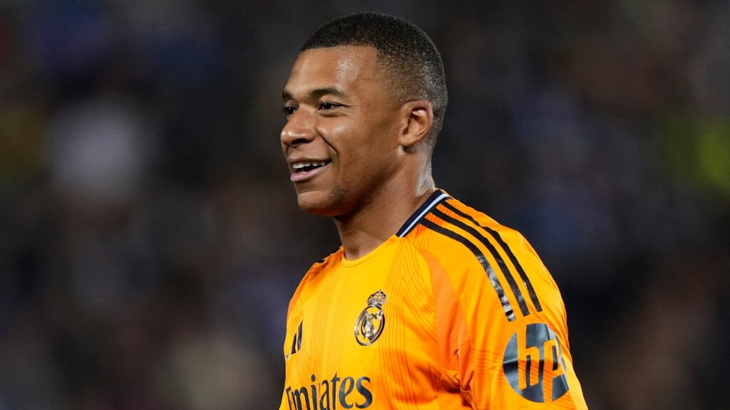 01jdhg4vhypb2va3rwqf Kylian Mbappe reacts to Real Madrid position change after scoring in Leganes win