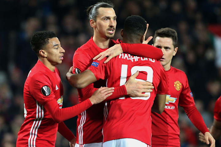 Zlatan Ibrahimovic, Marcus Rashford, Jesse Lingard